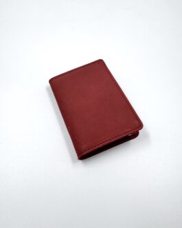 Картхолдър от естествена кожа в червено 543