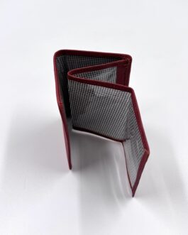 Картхолдър от естествена кожа в червено 543