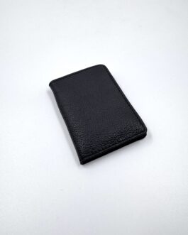 Картхолдър от естествена кожа в черно 543