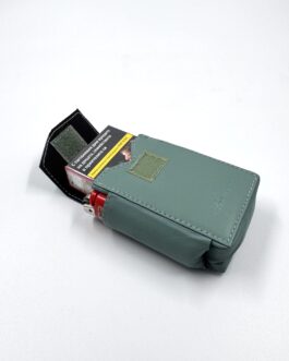 Калъф за цигари от естествена кожа в зелен цвят