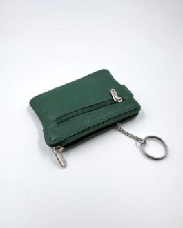 Ключодържател от естествена кожа в зелено 1-278