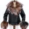 яке естествена кожа с естествен косъм лисица нови модели кожени якета