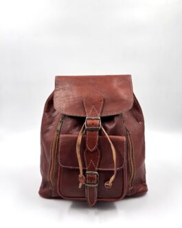 Дамска винтидж раница от естествена кожа в кафяв цвят 1067