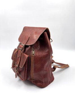 Дамска винтидж раница от естествена кожа в кафяв цвят 1067