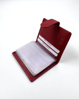 Органайзер за документи от естествена кожа в червено 0929