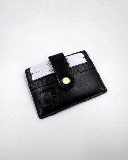 Картхолдър от естествена кожа в черно 0931