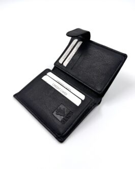 Мъжки портфейл от естествена кожа в черно 0935