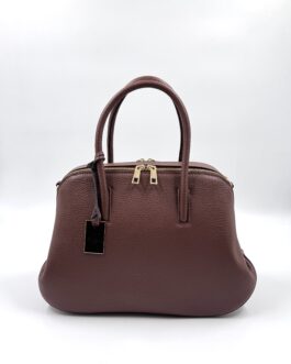 Дамска чанта от естествена кожа в кафяво 105