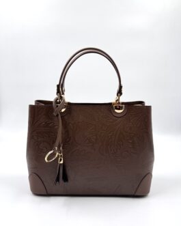 Дамска чанта от естествена кожа в кафяво 188-1