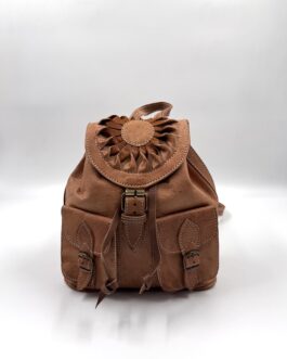 Дамска малка раница от естествена кожа Мароканско слънце 060