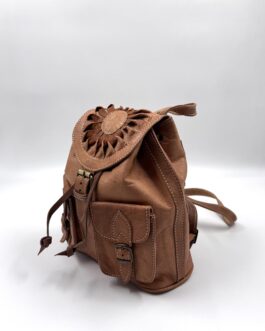 Дамска малка раница от естествена кожа Мароканско слънце 060