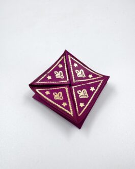 Марокански монетник от естествена кожа в цикламено