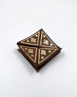 Марокански монетник от естествена кожа в кафяво