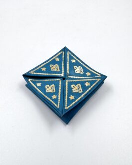 Марокански монетник от естествена кожа в синьо