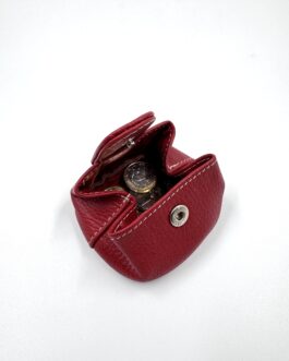 Монетник от естествена кожа в червено 902