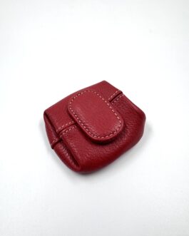 Монетник от естествена кожа в червено 902