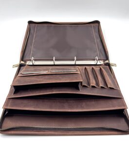 Папка А4 формат от естествена кожа в кафяво 8850