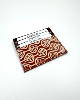 Цветен ръчно изработен картхолдър от естествена кожа 099-2