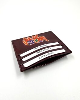 Цветен ръчно изработен картхолдър от естествена кожа 099-3