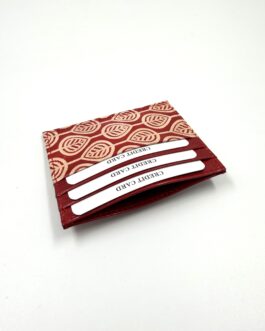 Цветен ръчно изработен картхолдър от естествена кожа 099-7