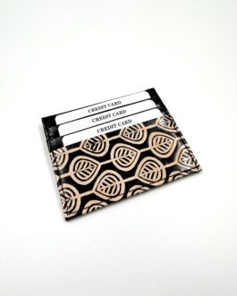 Цветен ръчно изработен картхолдър от естествена кожа 099-11