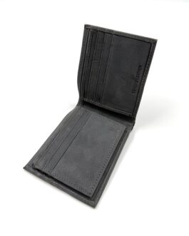 Мъжки портфейл от естествена кожа в сиво CAT