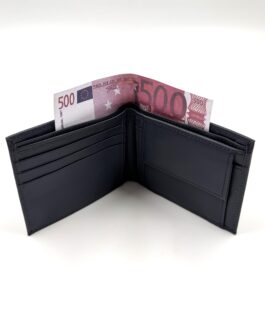 Мъжки портфейл от естествена кожа в тъмносиньо SD