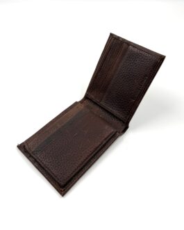 Мъжки портфейл от естествена кожа в кафяво SD