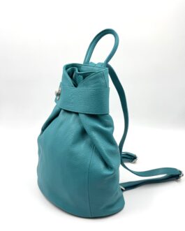 Дамска раница от естествена кожа в син цвят 1630-1