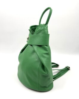 Дамска раница от естествена кожа в зелен цвят 1630-1