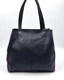 Голяма дамска чанта от естествена кожа в черно 4600