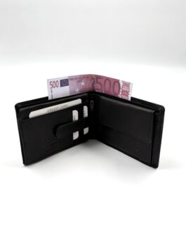 Мъжки портфейл от естествена кожа кожа в черно 83/2