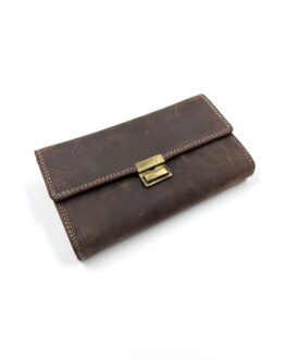 Сервитьорски портфейл от естествена Хънтър кожа в кафяво 1-1797
